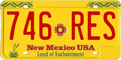 NM license plate 746RES