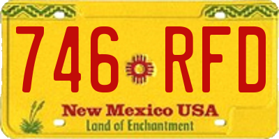 NM license plate 746RFD