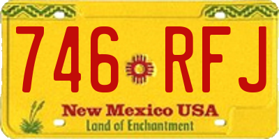 NM license plate 746RFJ