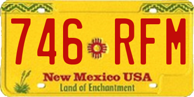 NM license plate 746RFM
