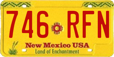 NM license plate 746RFN