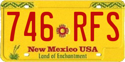 NM license plate 746RFS