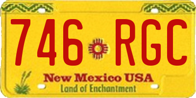 NM license plate 746RGC
