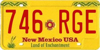 NM license plate 746RGE