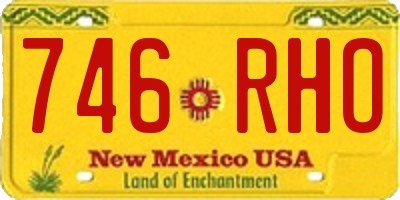 NM license plate 746RHO