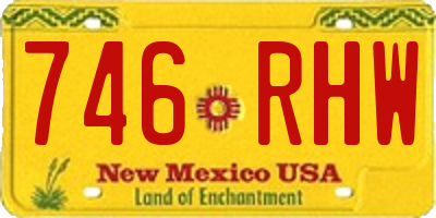 NM license plate 746RHW