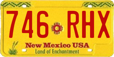 NM license plate 746RHX