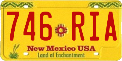 NM license plate 746RIA