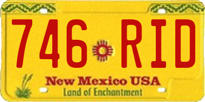NM license plate 746RID