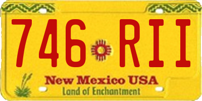 NM license plate 746RII