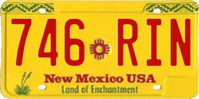 NM license plate 746RIN