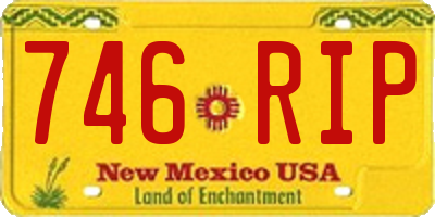 NM license plate 746RIP