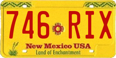 NM license plate 746RIX
