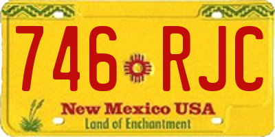 NM license plate 746RJC