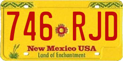 NM license plate 746RJD