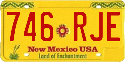 NM license plate 746RJE