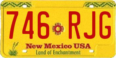 NM license plate 746RJG