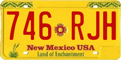 NM license plate 746RJH