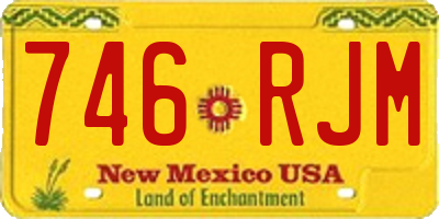 NM license plate 746RJM
