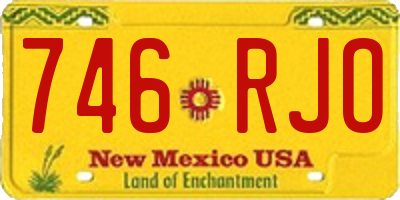 NM license plate 746RJO