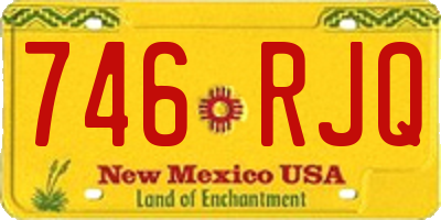 NM license plate 746RJQ