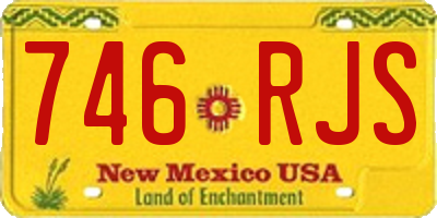 NM license plate 746RJS