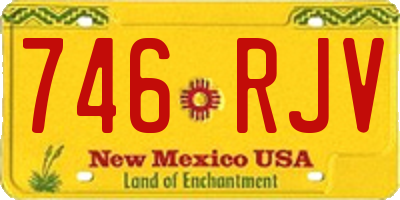 NM license plate 746RJV
