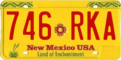 NM license plate 746RKA