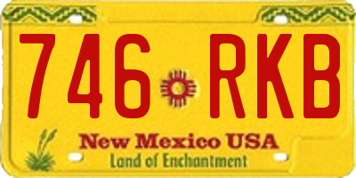 NM license plate 746RKB