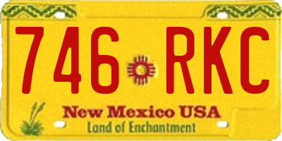 NM license plate 746RKC
