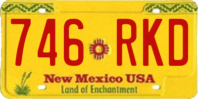 NM license plate 746RKD