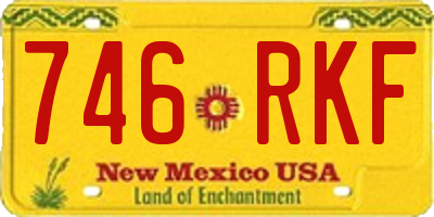 NM license plate 746RKF