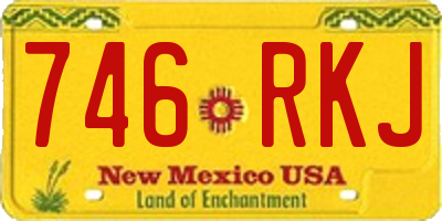 NM license plate 746RKJ