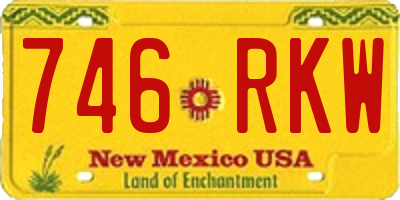 NM license plate 746RKW