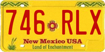 NM license plate 746RLX