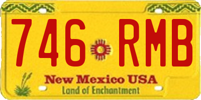NM license plate 746RMB