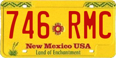 NM license plate 746RMC