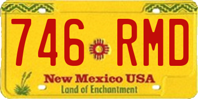 NM license plate 746RMD