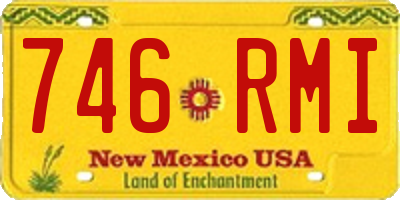 NM license plate 746RMI