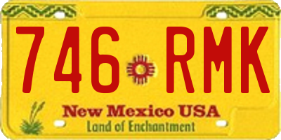 NM license plate 746RMK