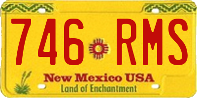 NM license plate 746RMS