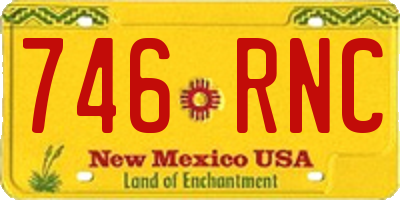 NM license plate 746RNC