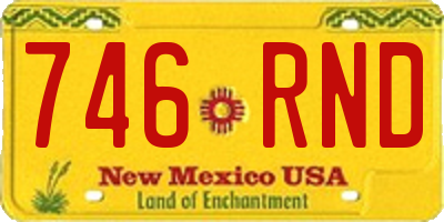 NM license plate 746RND