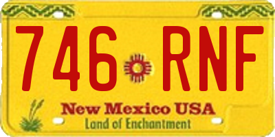 NM license plate 746RNF