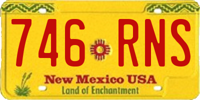 NM license plate 746RNS