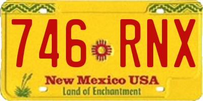 NM license plate 746RNX