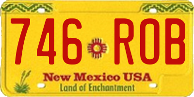 NM license plate 746ROB