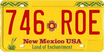NM license plate 746ROE