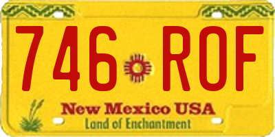 NM license plate 746ROF