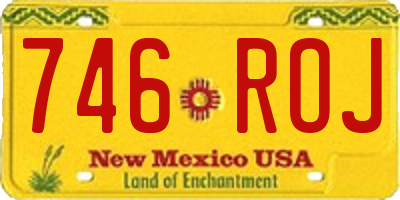 NM license plate 746ROJ